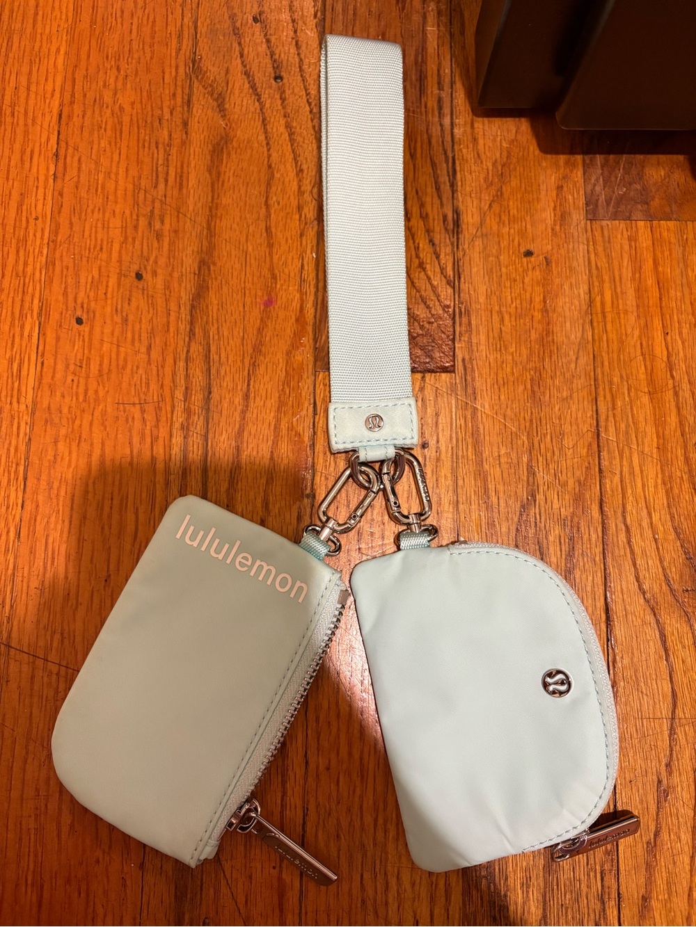 lululemon athletica Light blue Double Pouch Wrist Strap Wallet